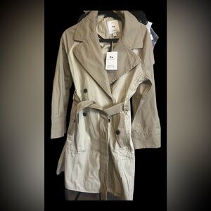 Free Assembly tan trench coat, Medium NWT